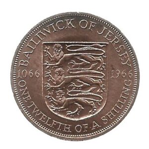 MOEDA DE JERSEY 1/12 SHILLINGS 1966 KM 26