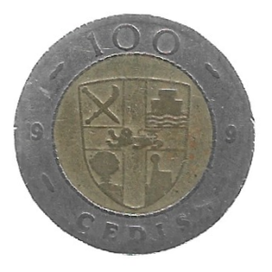 MOEDA DE GANA 100 CEDIS 1991 KM 32