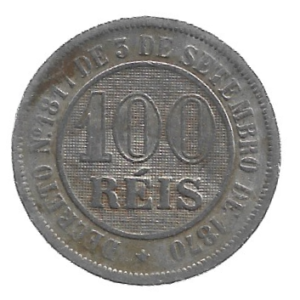 MOEDA DO BRASIL 100 RÉIS 1889 V 031 A