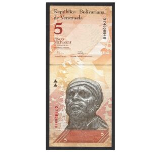 CÉDULA DA VENEZUELA 5 BOLÍVARES 2011 FE