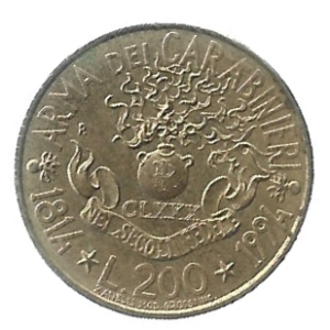 MOEDA DA ITÁLIA 200 LIRAS 1994 KM 164