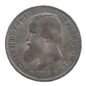 MOEDA DO BRASIL 2000 RÉIS 1889 P 659 SOBERBA
