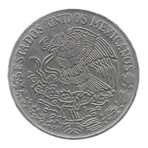 MOEDA DO MÉXICO 5 PESOS 1974 KM 472