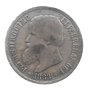 MOEDA DO BRASIL 1000 RÉIS 1888 P 654 SOBERBA +