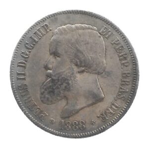 MOEDA DO BRASIL 2000 RÉIS 1888  P 658 SOB