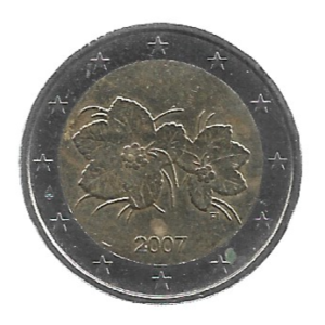 MOEDA DA FINLÂNDIA 2 EUROS 2007 KM 105