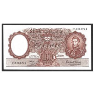 CÉDULA DA ARGENTINA 100 PESOS SOB/FE