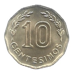 MOEDA DO URUGUAI 10 CENTAVOS 1981 KM 66 FC