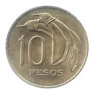 MOEDA DO URUGUAI 10 PESOS 1969 KM 54 FC
