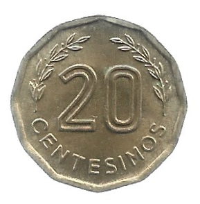 MOEDA DO URUGUAI 20 CENTAVOS 1978 KM 67 FC