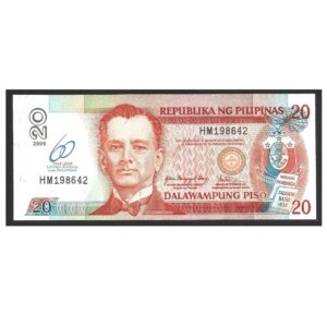 CÉDULA DAS FILIPINAS 20 PISOS FE