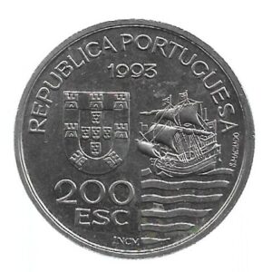 MOEDA DE PORTUGAL 200 ESCUDOS 1993 KM 667