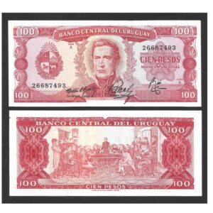 CÉDULA DO URUGUAI 100 PESOS SOB/FE