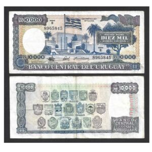 CÉDULA DO URUGUAI 10000 PESOS MBC