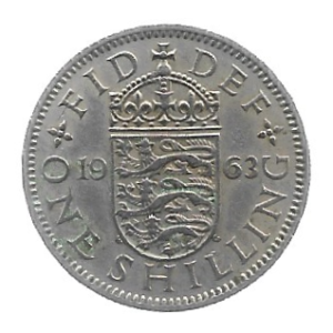 MOEDA DO REINO UNIDO 1 SHILLING 1963 KM 904