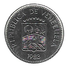 MOEDA DE VENEZUELA 5 CENTAVOS 1983 KM 49 A - Imagem 2