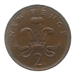 MOEDA DO REINO UNIDO 2 NEW PENCE 1975 KM 916