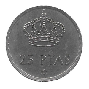 MOEDA DA ESPANHA 25 PESETAS 1975 KM 808