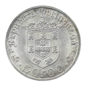 MOEDA DE PORTUGAL 50 ESCUDOS 1968 KM 593 PRATA