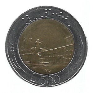 MOEDA DA ITÁLIA 500 LIRAS 1982 KM 111