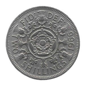 MOEDA  DO REINO UNIDO 2 SHILLINGS 1966 KM 906
