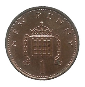 MOEDA DO REINO UNIDO 1 NEW PENNY 1977 KM 915