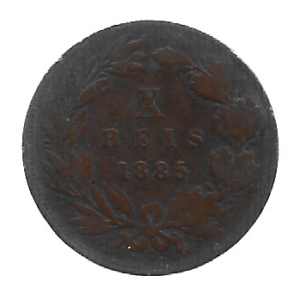 MOEDA DE PORTUGAL X RÉIS 1885 KM 526