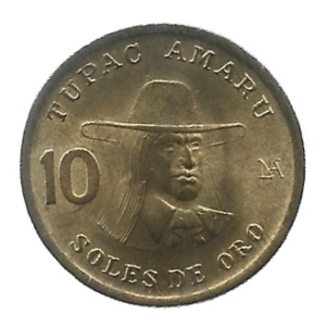 MOEDA DO PERU 10 SOLES ORO 1983 KM 272