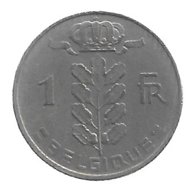 MOEDA DA BÉLGICA  1 FRANCO 1963 KM 143