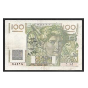 CÉDULA DA FRANÇA 100 FRANCOS 1946 P 128 MBC/SOB