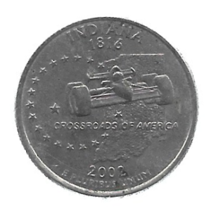 MOEDA DOS EUA 25 CENTS / QUARTER 2002 P KM 334
