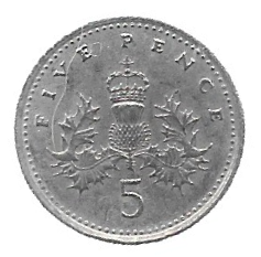 MOEDA DO REINO UNIDO 5 PENCE 1992 KM 937 B