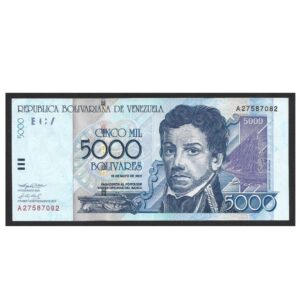 CÉDULA DA VENEZUELA 5000 BOLÍVARES 2000 P 84 FE