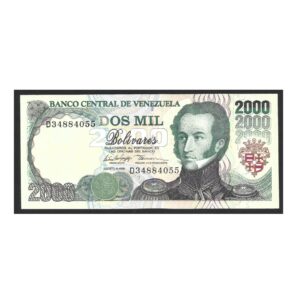 CÉDULA DA VENEZUELA 2000 BOLÍVARES P 77 FE