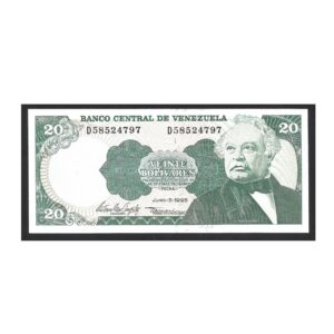 CÉDULA DA VENEZUELA 20 BOLÍVARES 1995 FE