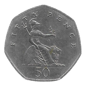 MOEDA DO REINO UNIDO  50 PENCE 2001 KM 991