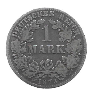 MOEDA DA ALEMANHA 1 MARCO 1873 D KM 7 PRATA