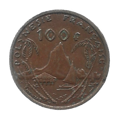 MOEDA DA POLINÉSIA FRANCESA 100 FRANCOS 2002 KM 14