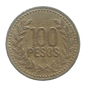 MOEDA DA COLÔMBIA 100 PESOS 1994 KM 285