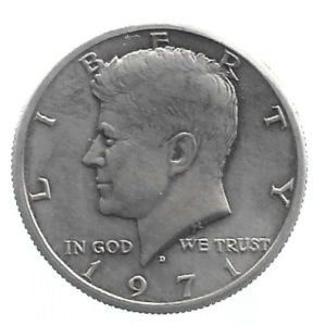MOEDA DOS EUA HALF DOLAR  1971 D KM 202