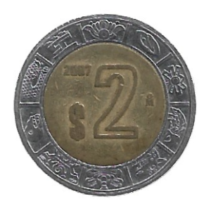 MOEDA DO MÉXICO 2 PESOS 2007 KM 604