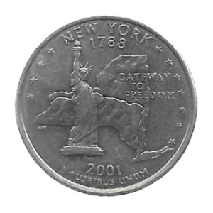 MOEDA DOS EUA 25 C/QUARTER 2001 D KM 318