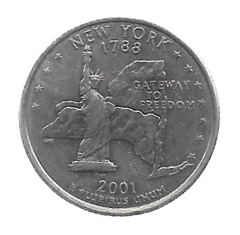 MOEDA DOS EUA 25 C/QUARTER 2001 D KM 318
