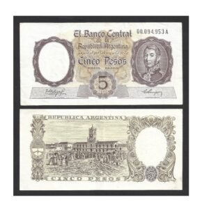 CÉDULA DA ARGENTINA 5 PESOS SOBERBA