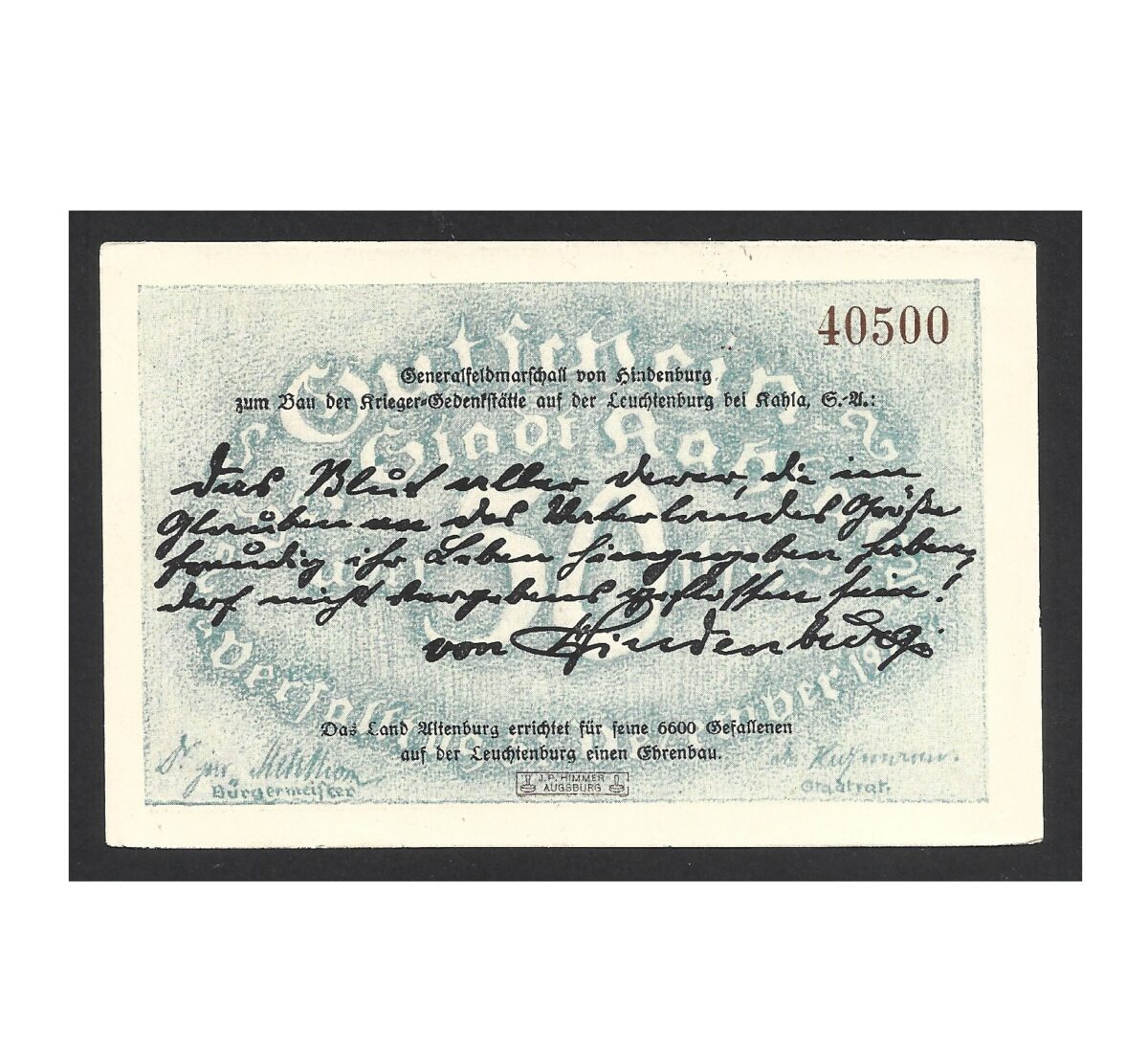 NOTGELD DA ALEMANHA 50 PFENNIG - Imagem 2