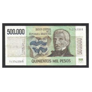 CÉDULA DA ARGENTINA 500.000 PESOS MBC