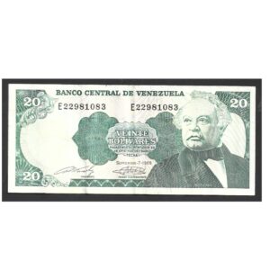 CÉDULA DA VENEZUELA 20 BOLÍVARES MBC