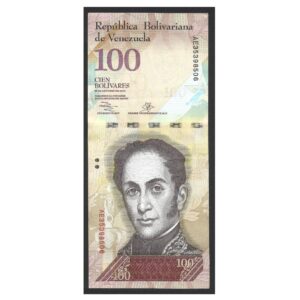 CÉDULA DA VENEZUELA 100 BOLÍVARES 2013 SOBERBA