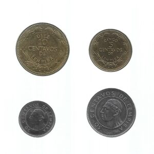 MOEDAS DE HONDURAS 4 DIFERENTES
