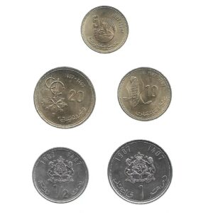 MOEDAS DO MARROCOS 5 DIFERENTES